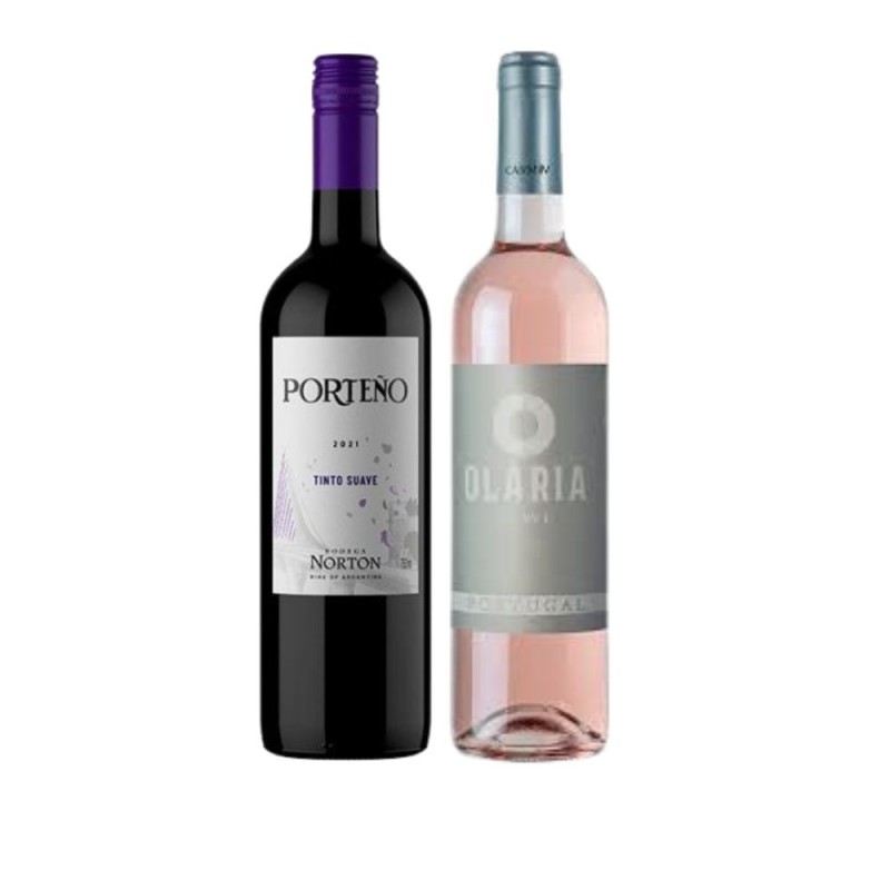 Kit 2 vinhos SUAVES POR R$99,90